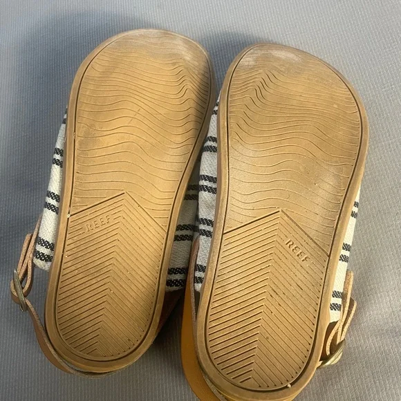 Reef Women's Cushion Sage TX Black and White Striped Clogs Size 9 - Picture 10 of 10